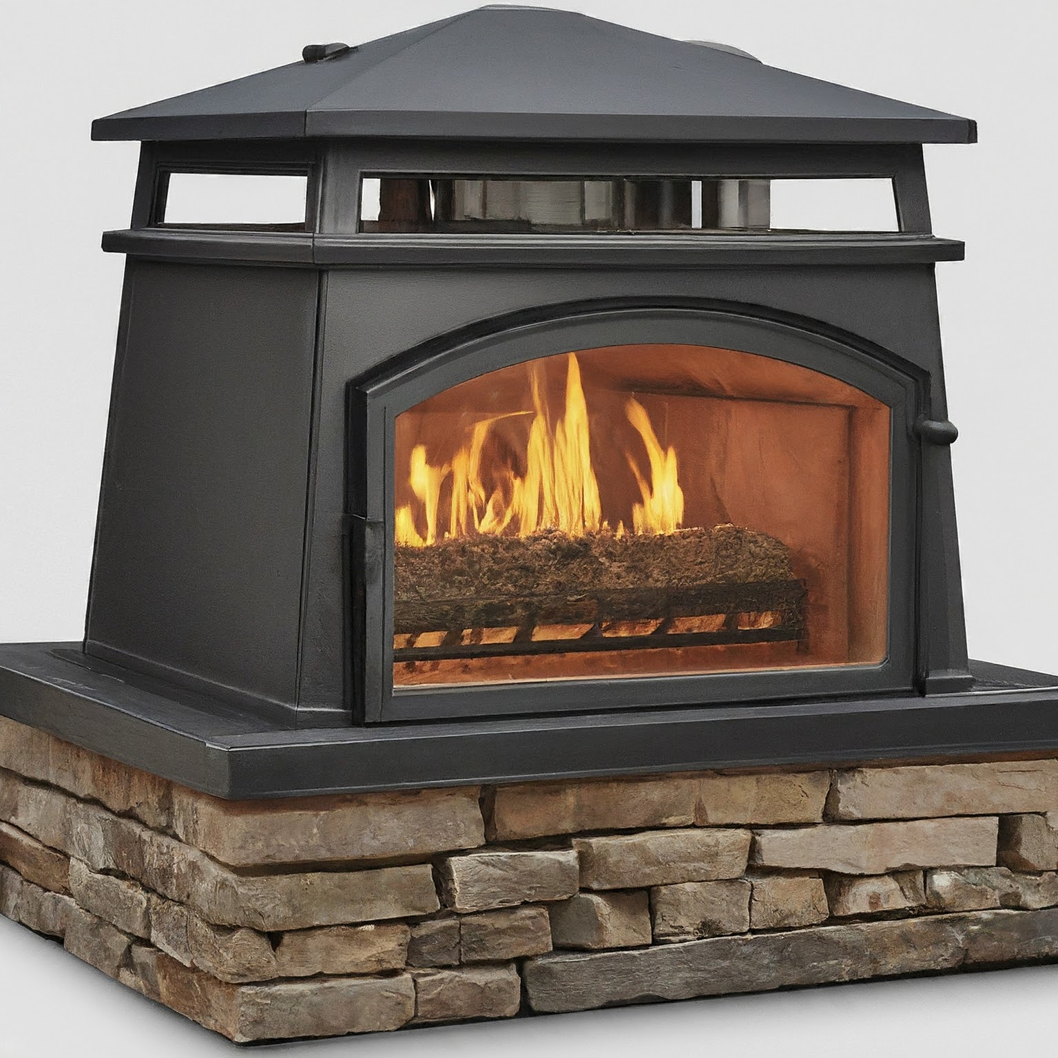 Outdoor fireplace insert