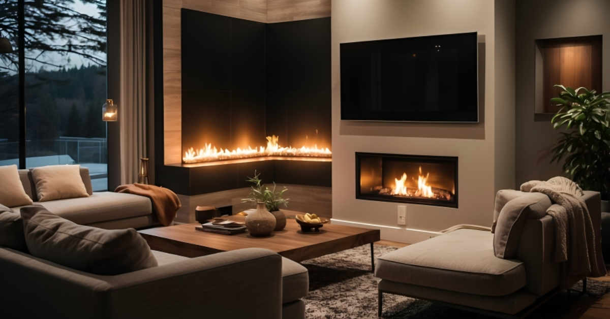 20 Modern Corner Gas Fireplace Ideas for Living Rooms