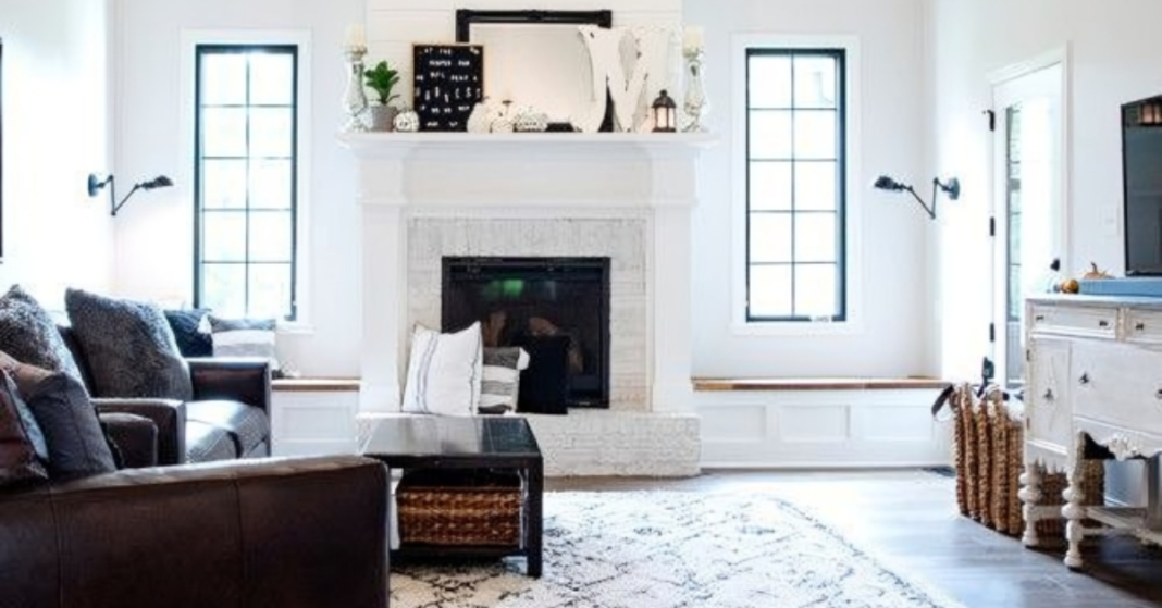 25 Modern Farmhouse Living Room Decor Ideas with Fireplace