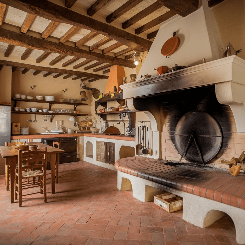 Kitchen Fireplace Inspirations