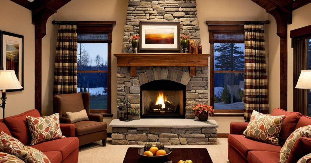 Small Living Room Ideas with a Stone Fireplace