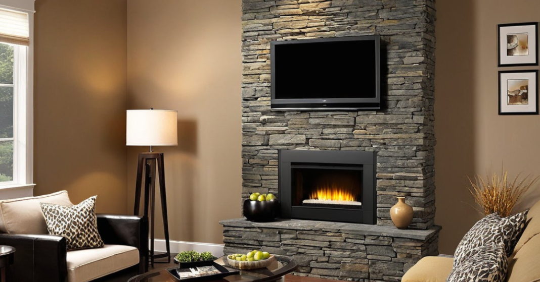 Stone TV Wall Ideas for Living Rooms Without a Fireplace