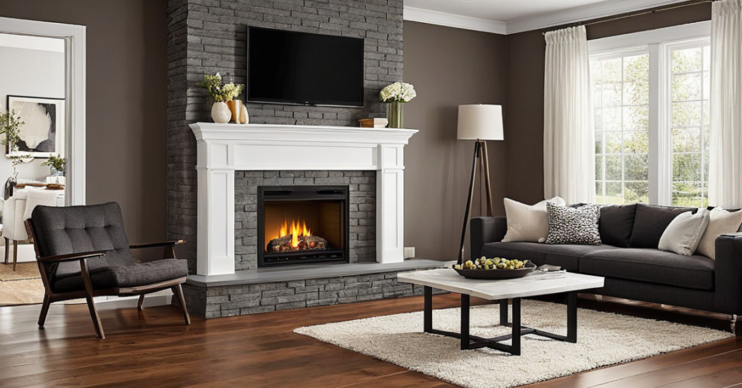 Living Room Ideas with Fireplace, Wood Flooring, and White Trim