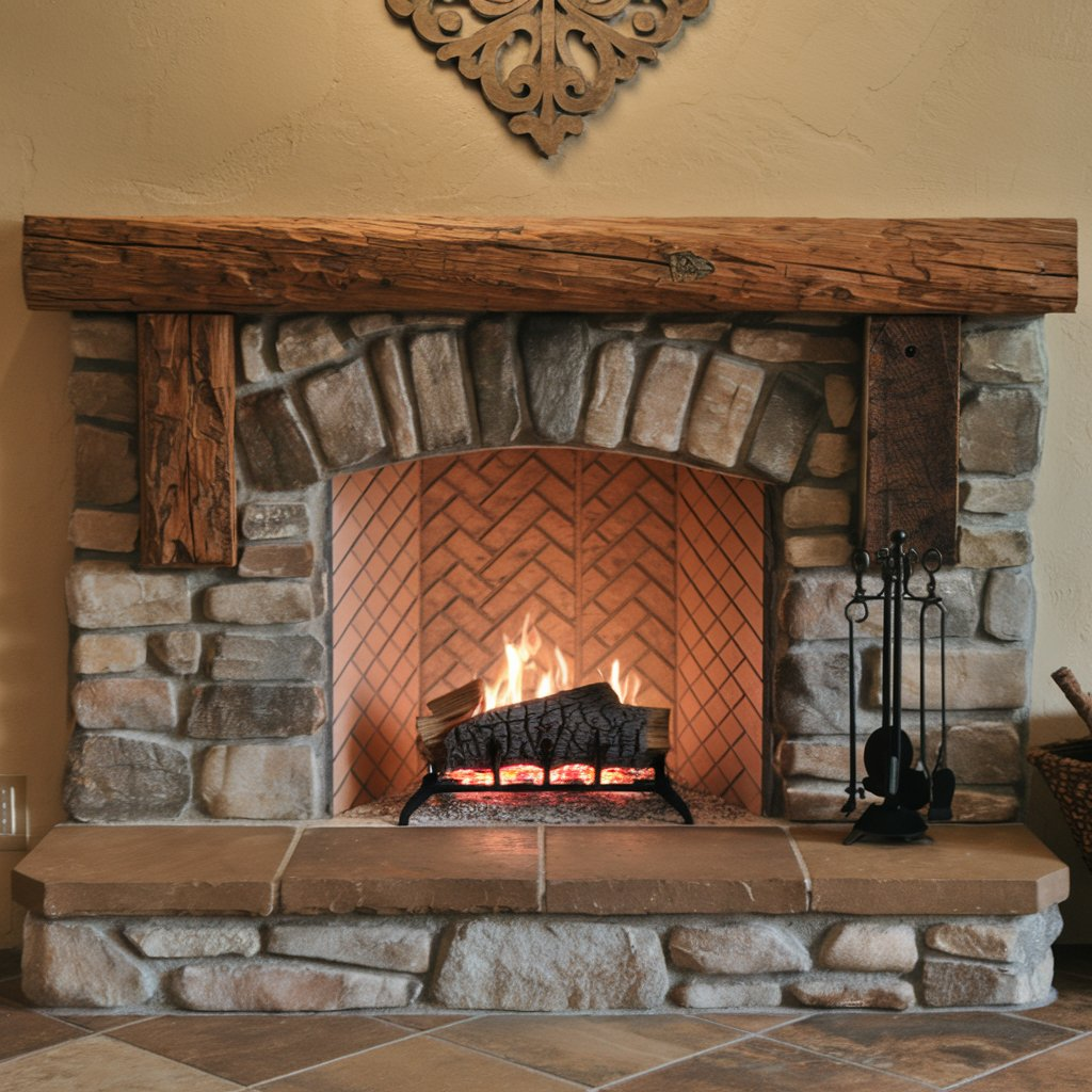 Ventless Kitchen Fireplace